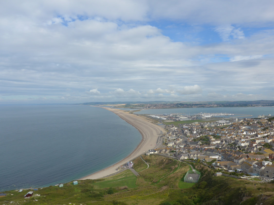 Chesil Beach from Portland, Britain's longest 'tombolo', Ch…